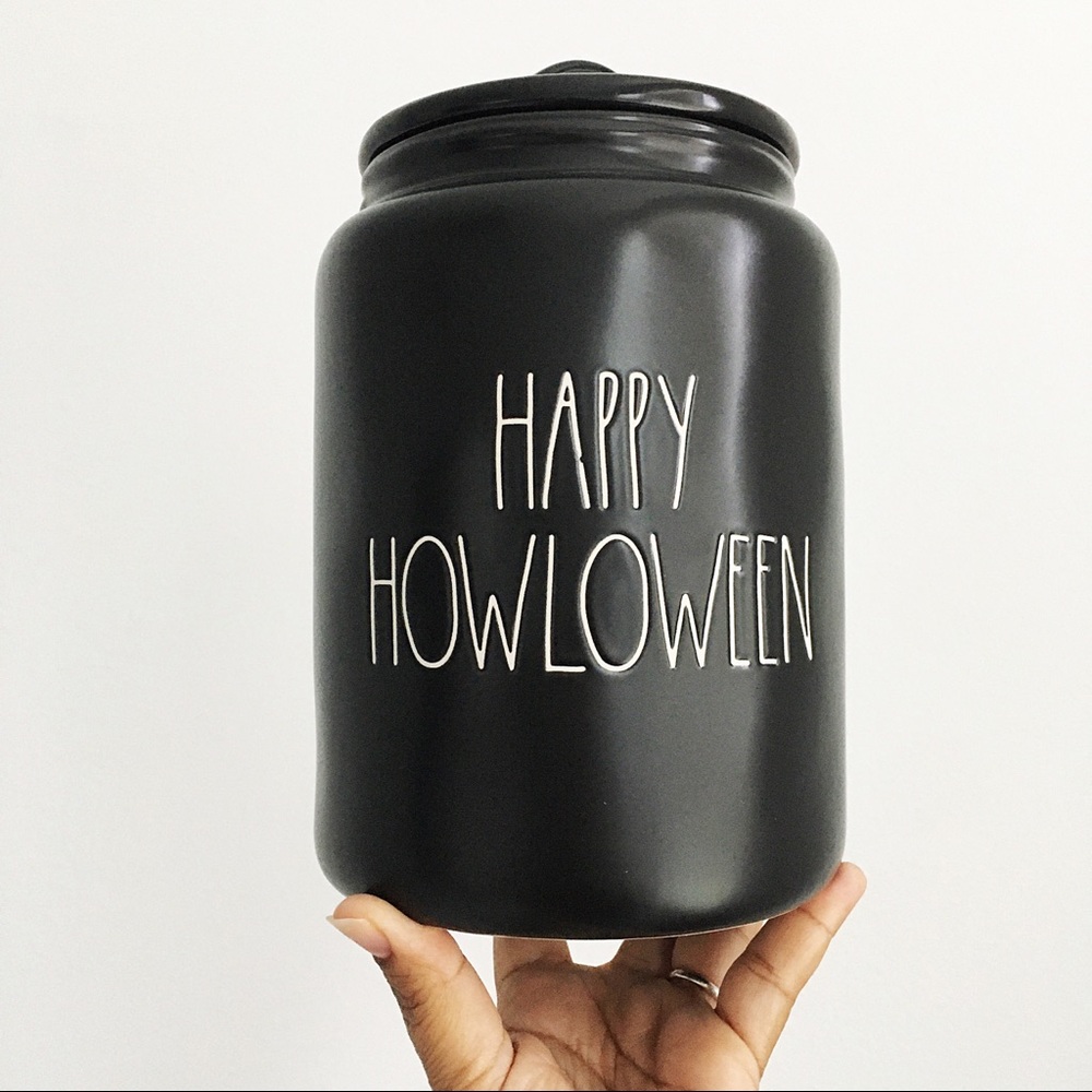 Rae Dunn Happy Howloween Large Black Canister